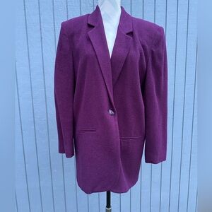 Pretty Plum Wool Blend Blazer